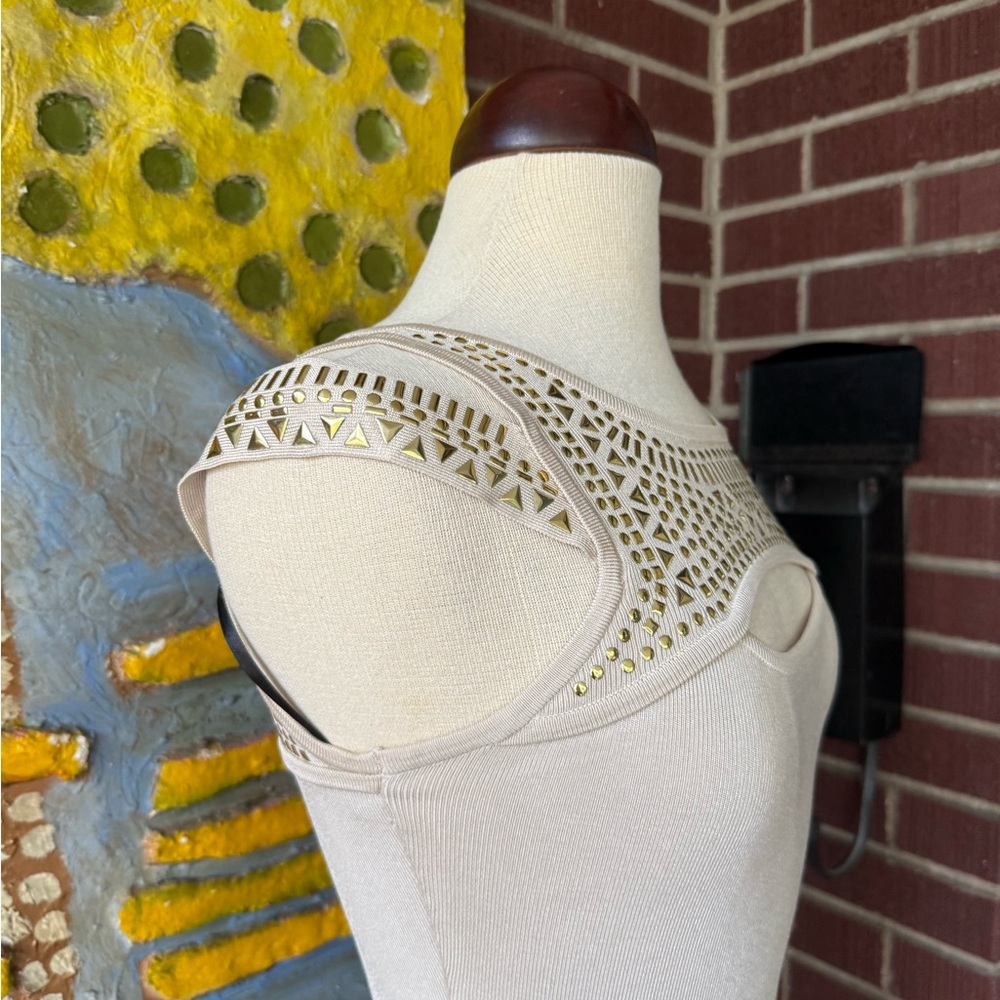 Bebe Cream Knit Bodycon Dress - Picture 8 of 11